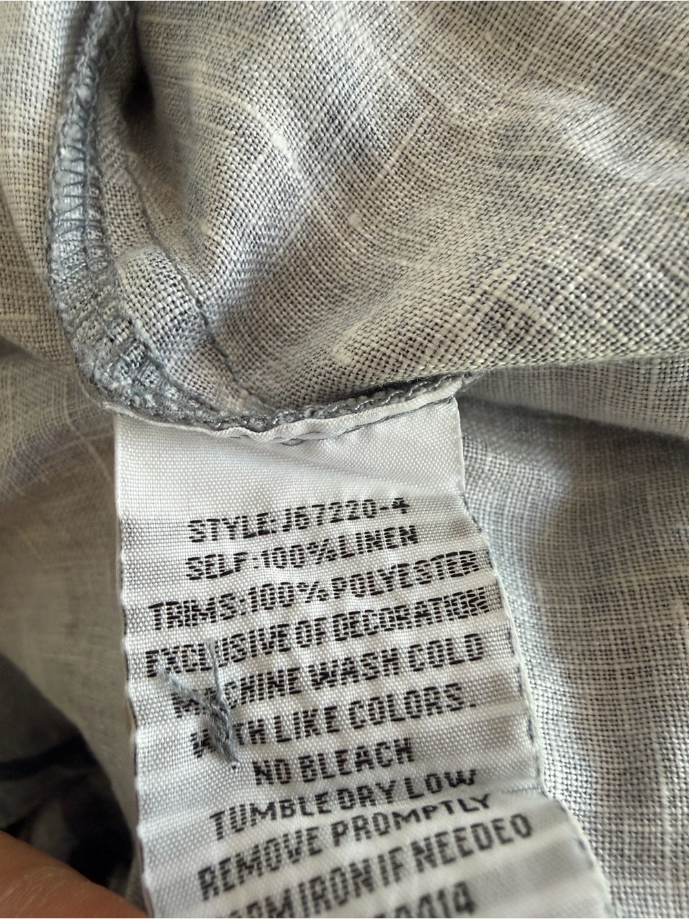Johnny Was JW Los Angeles Linen Camo Pants with Embroidered bottom - Picture 8 of 8